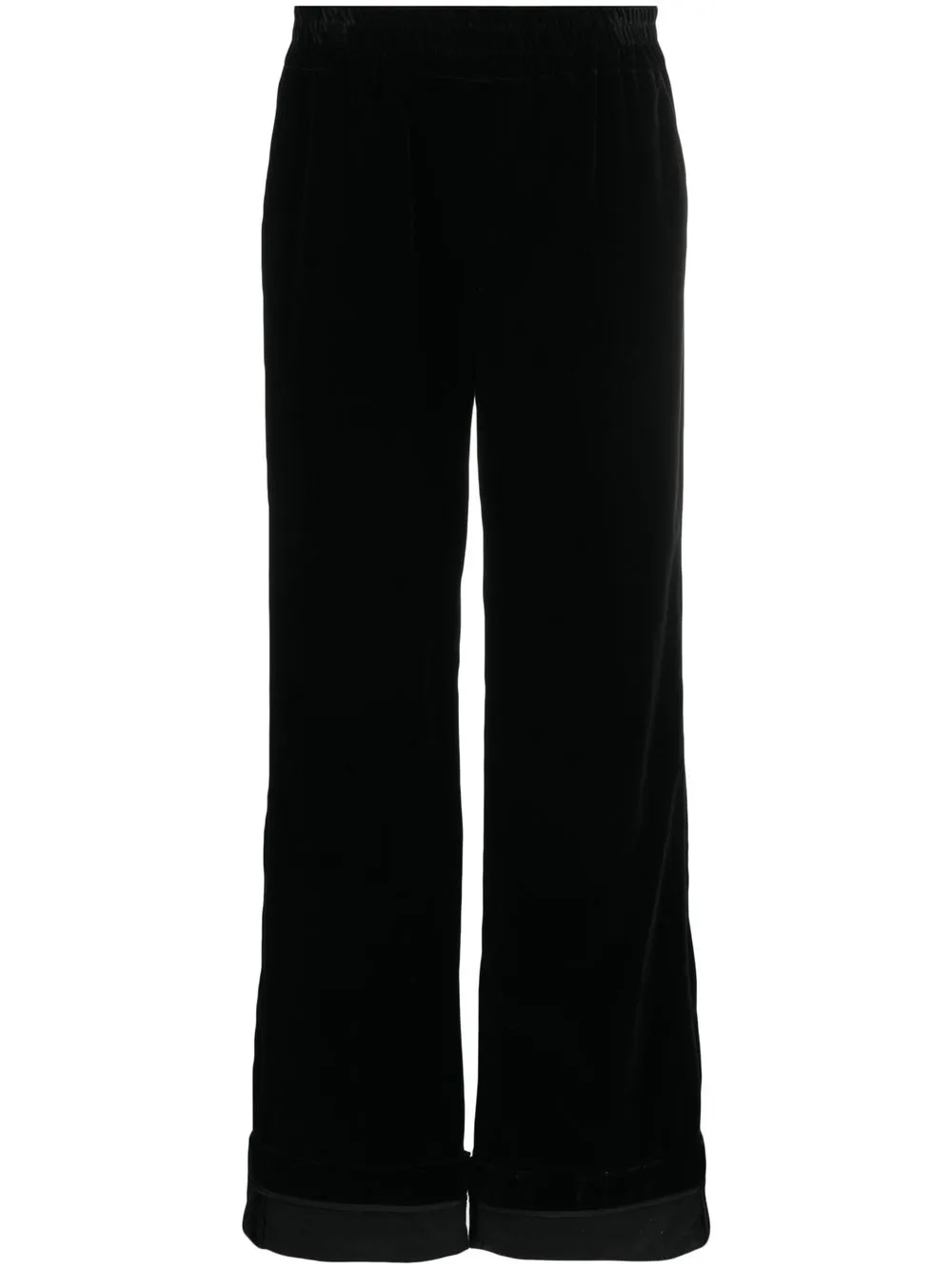 

RED Valentino pantalones con efecto de terciopelo - Negro