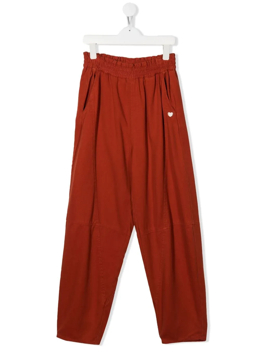 

Monnalisa pants con logo bordado - Naranja