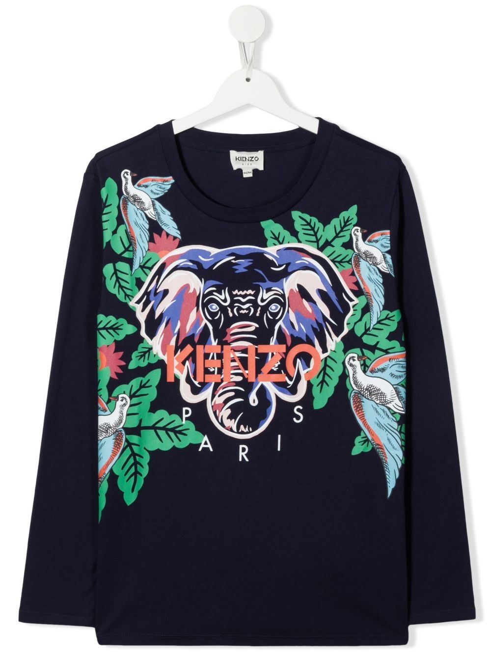 

Kenzo Kids playera manga larga con logo estampado - Azul