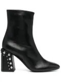 Furla studded-heel 75mm ankle boots - Black