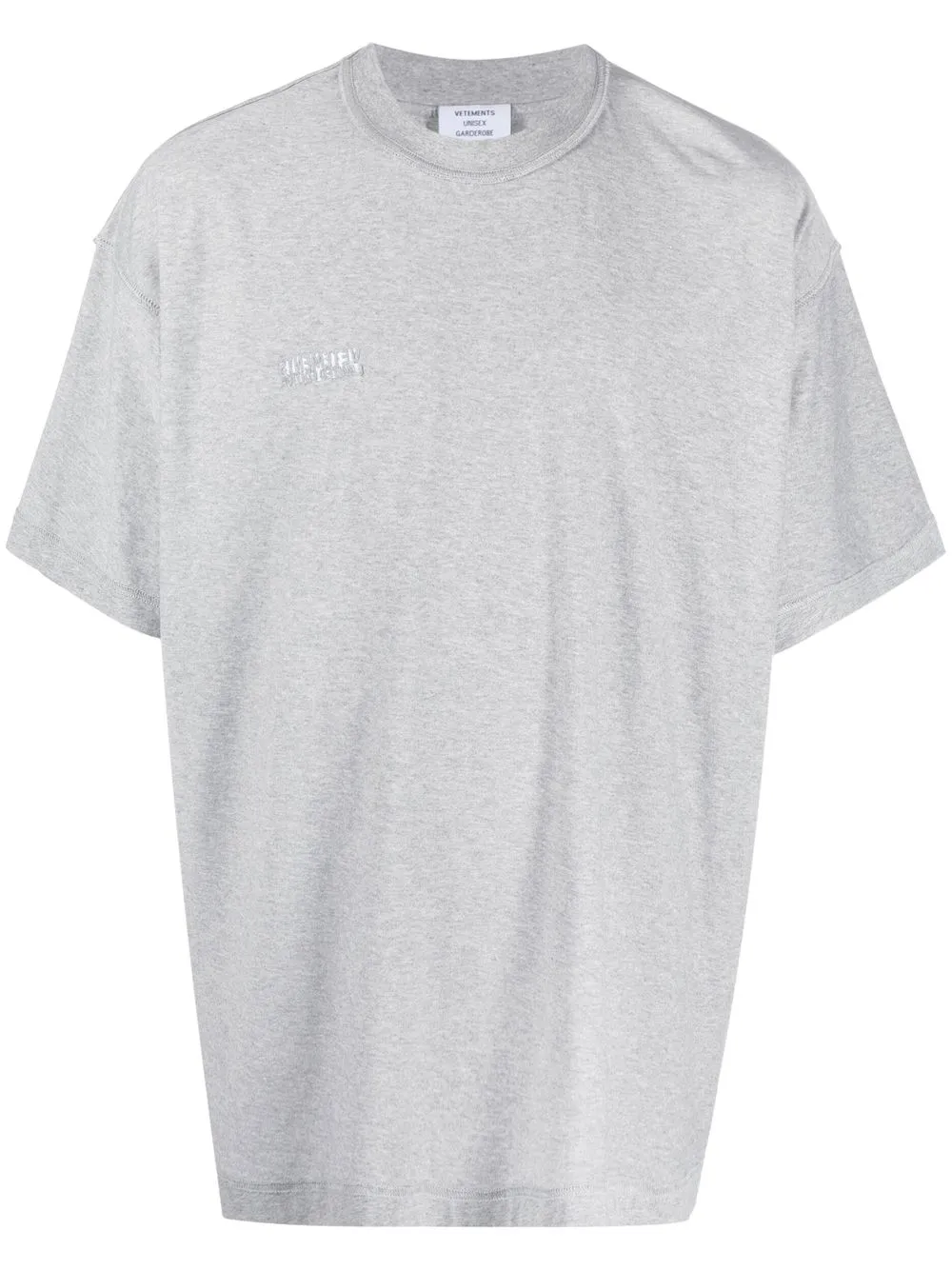 

VETEMENTS playera manga corta con logo bordado - Gris