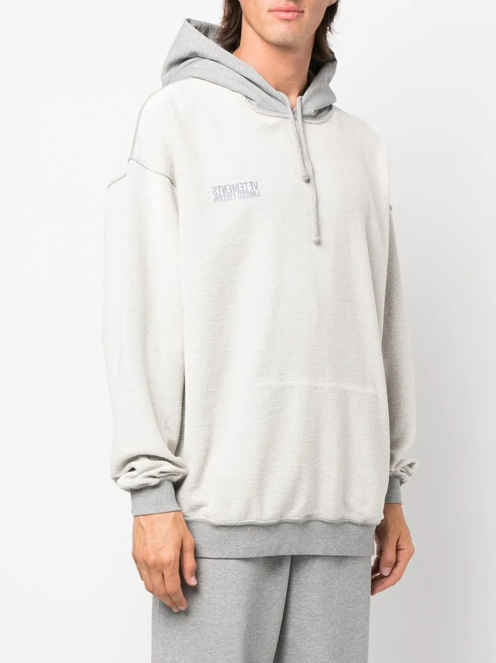 VETEMENTS Inside Out Embroidered Logo Hoodie XS