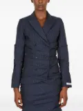 Lourdes pinstriped double-breasted blazer - Blue