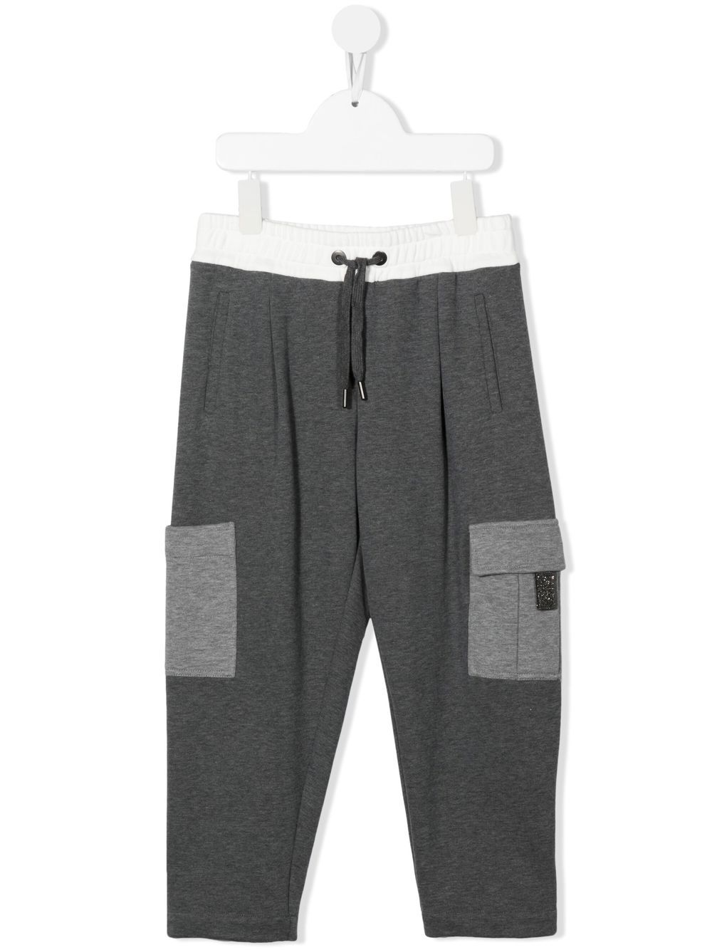 

Brunello Cucinelli Kids pantalones cargo ajustados - Gris