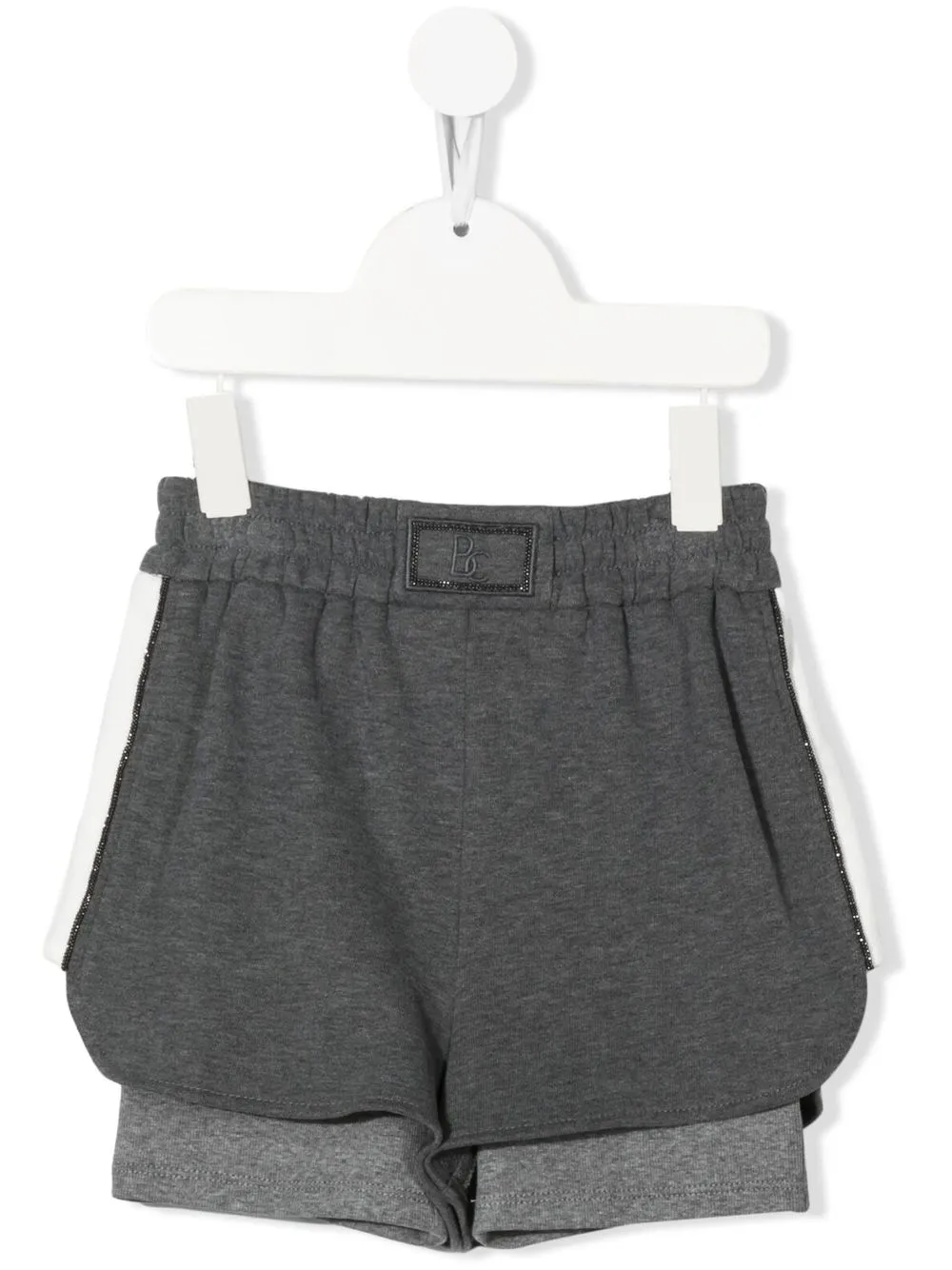 

Brunello Cucinelli Kids shorts deportivos a capas - Gris