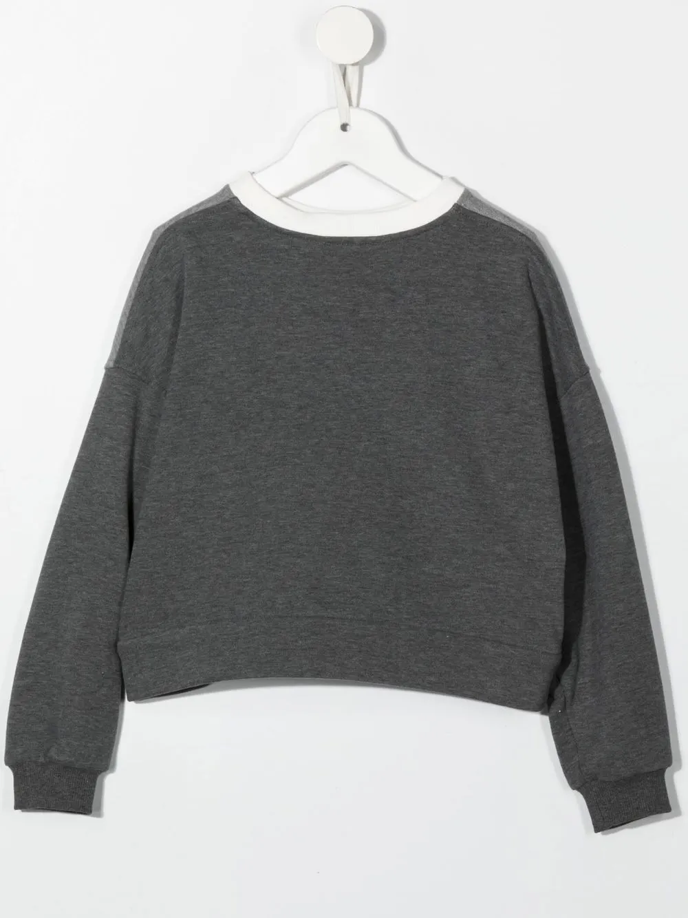 Brunello Cucinelli Kids Sweater met colourblocking - Grijs