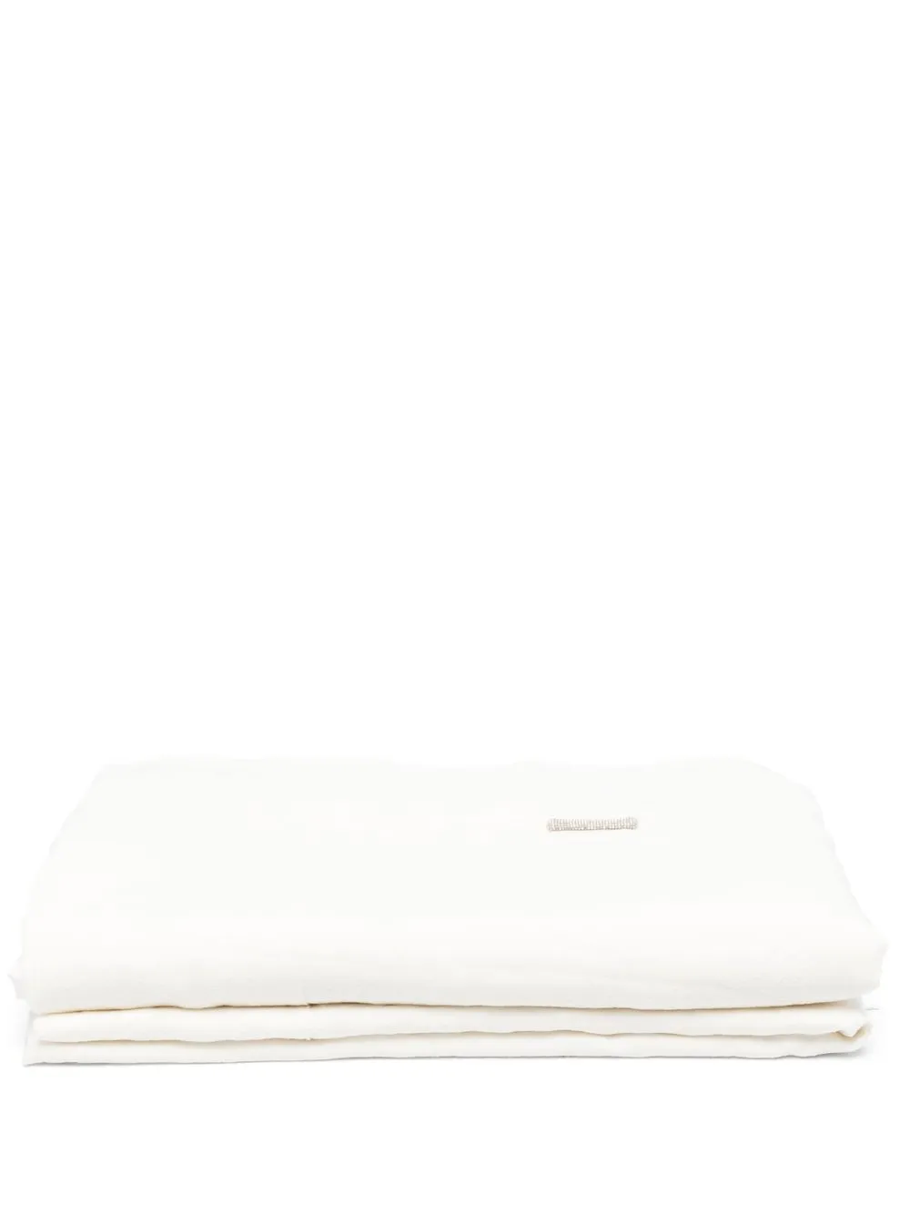 

Brunello Cucinelli sequin-detail linen tablecloth - White