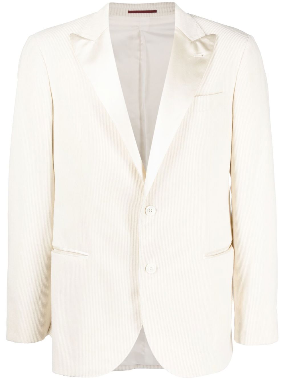 Brunello Cucinelli silk-lapel single-breasted blazer - White