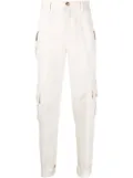 Brunello Cucinelli cargo tapered trousers - White
