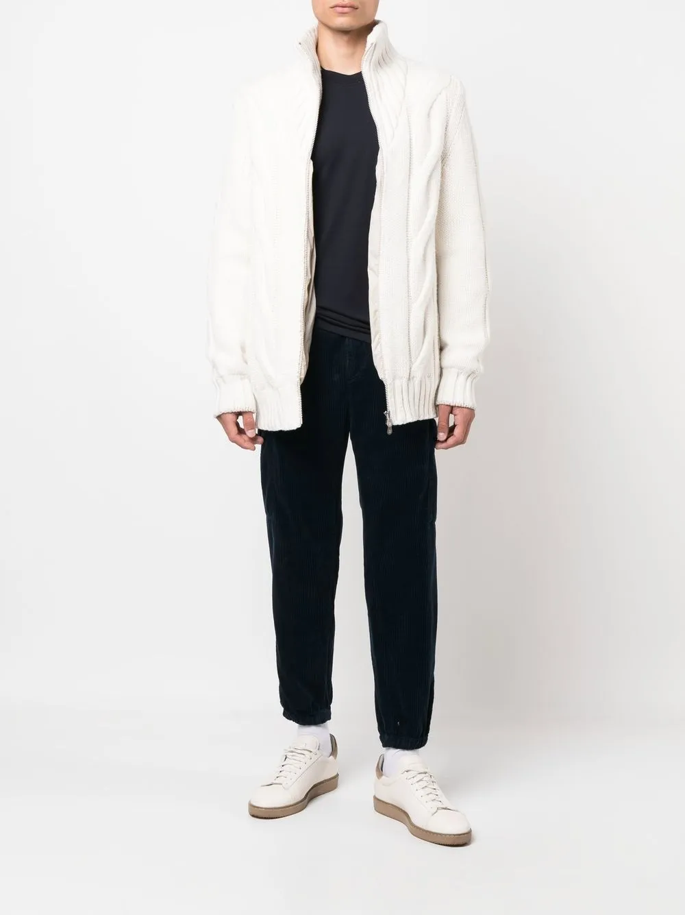 Brunello Cucinelli 粗绞花针织羊绒开衫 | 开衫 | Image 2