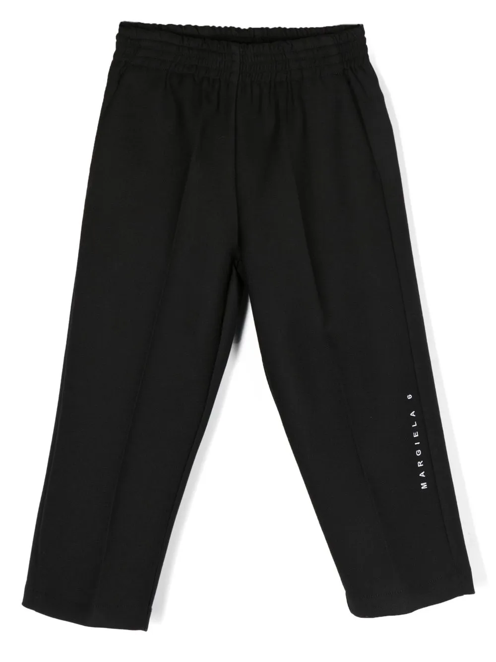 

MM6 Maison Margiela Kids pantalones ajustados con logo estampado - Negro