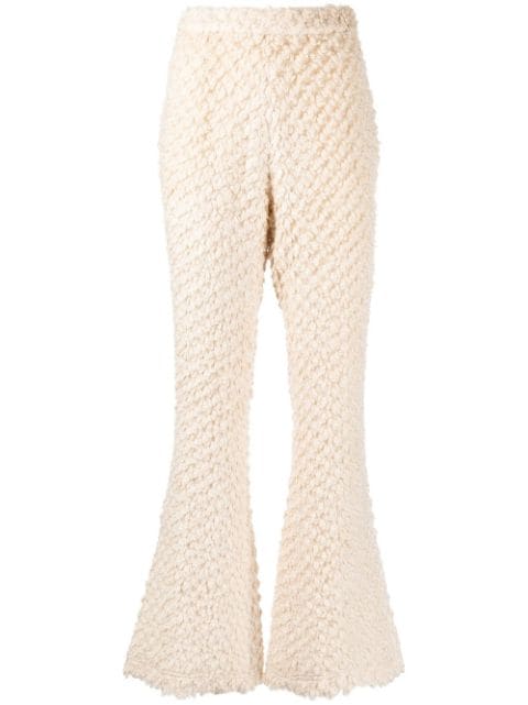 knit flare lounge trousers