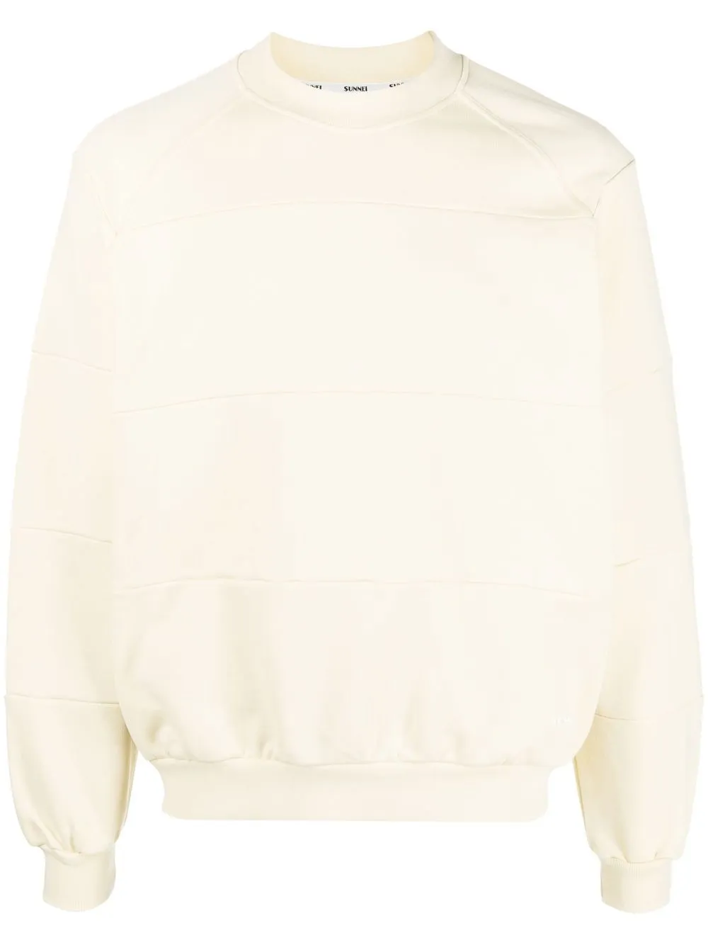 

Sunnei panelled crew-neck sweatshirt - Neutrals