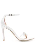Stuart Weitzman Nudist crystal-bow sandals - White