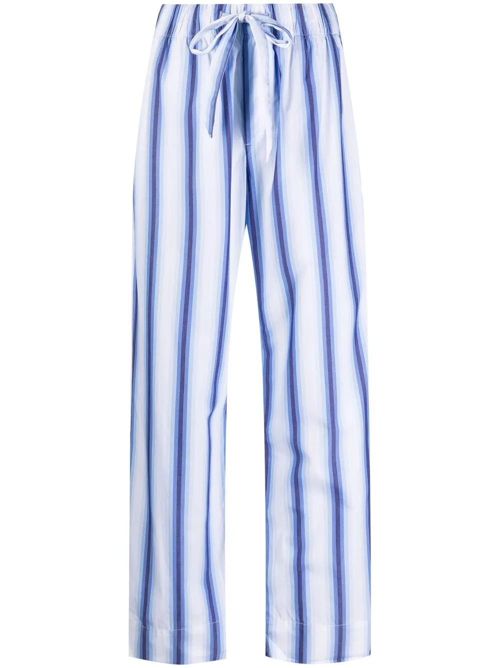 

TEKLA pantalones con cordones en la pretina - Azul