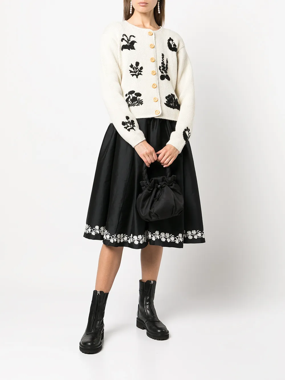 Batsheva floralembroidery Knit Cardigan Farfetch