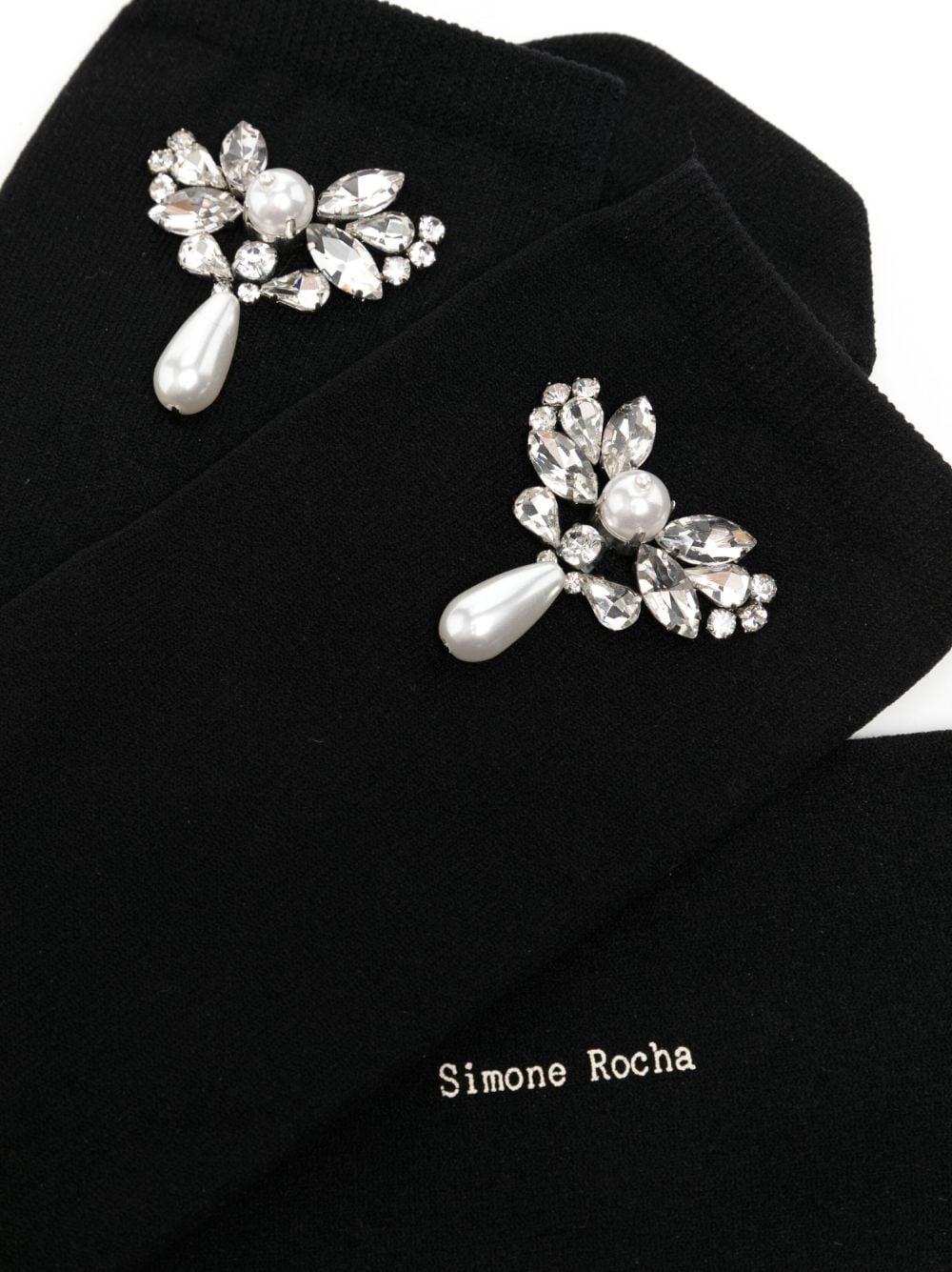 Simone Rocha Monogram-embellished Cotton Socks