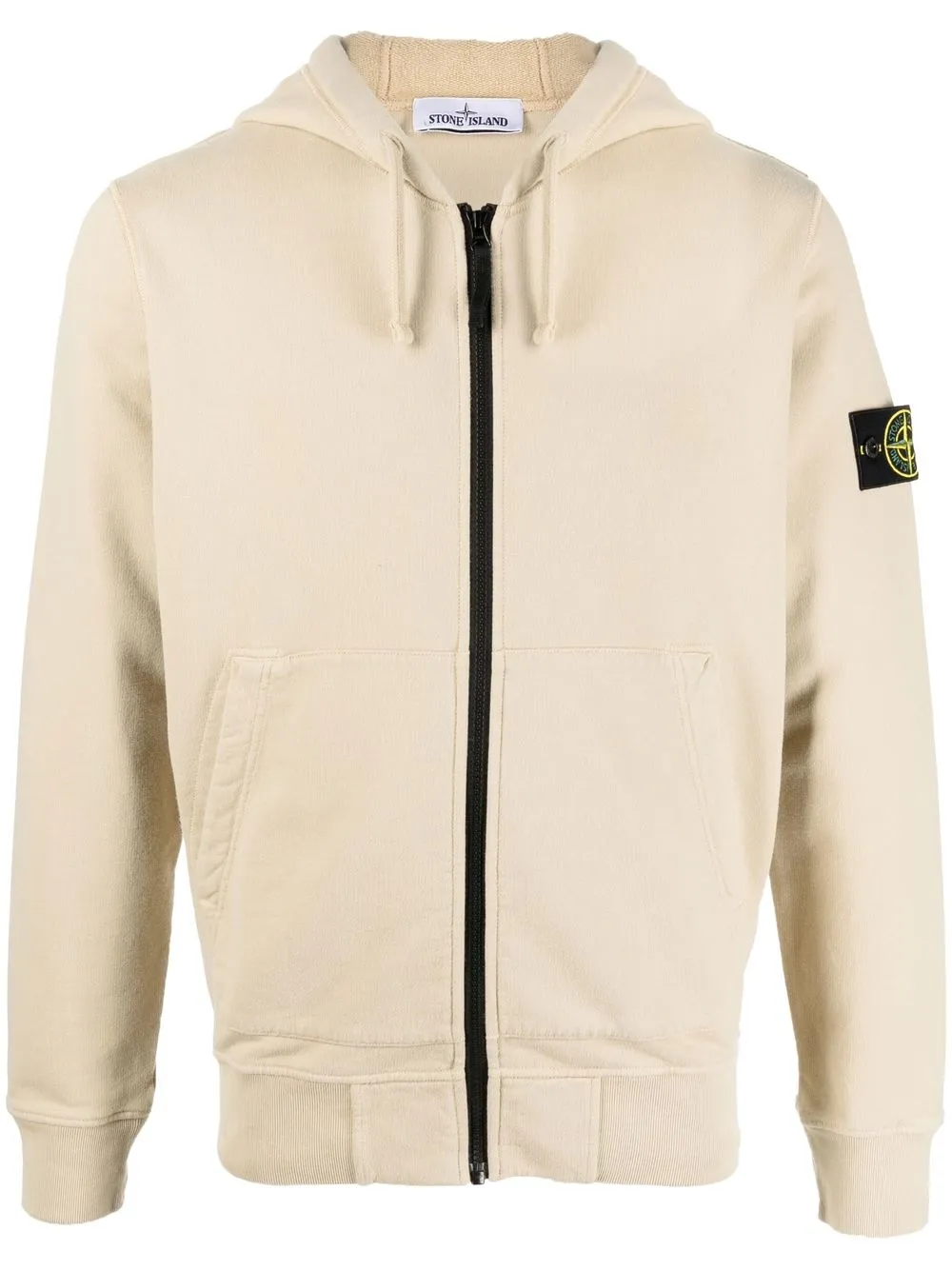

Stone Island hoodie con cierre y distintivo de brújula - Neutro