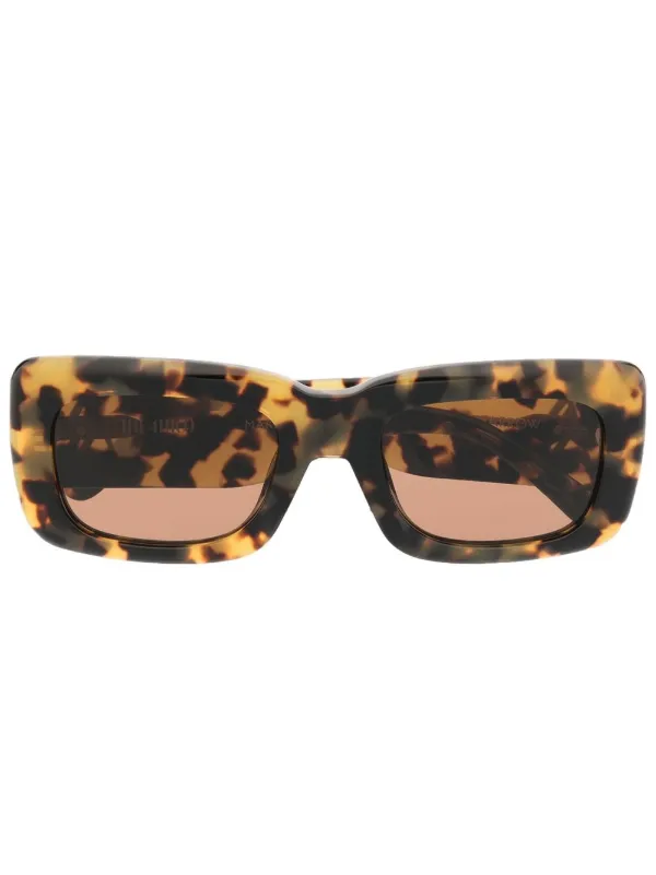 The Attico x Linda Farrow chunky square frame Marfa sunglasses The Attico x Linda Farrow / Marfa / Black – I Visionari main image 4