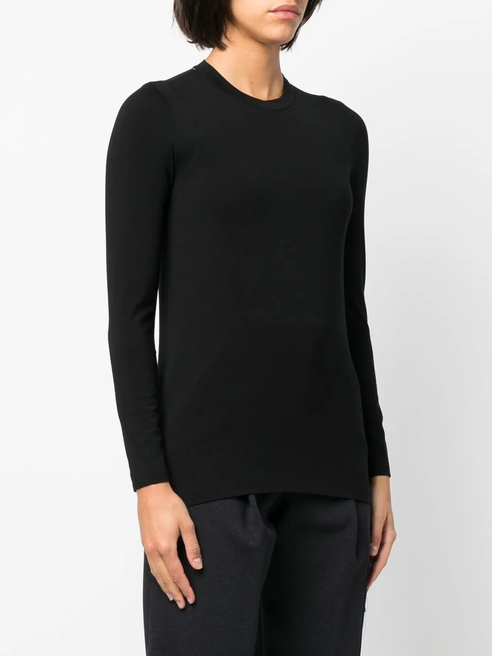 Brunello Cucinelli Long-sleeve Cotton T-shirt In Black