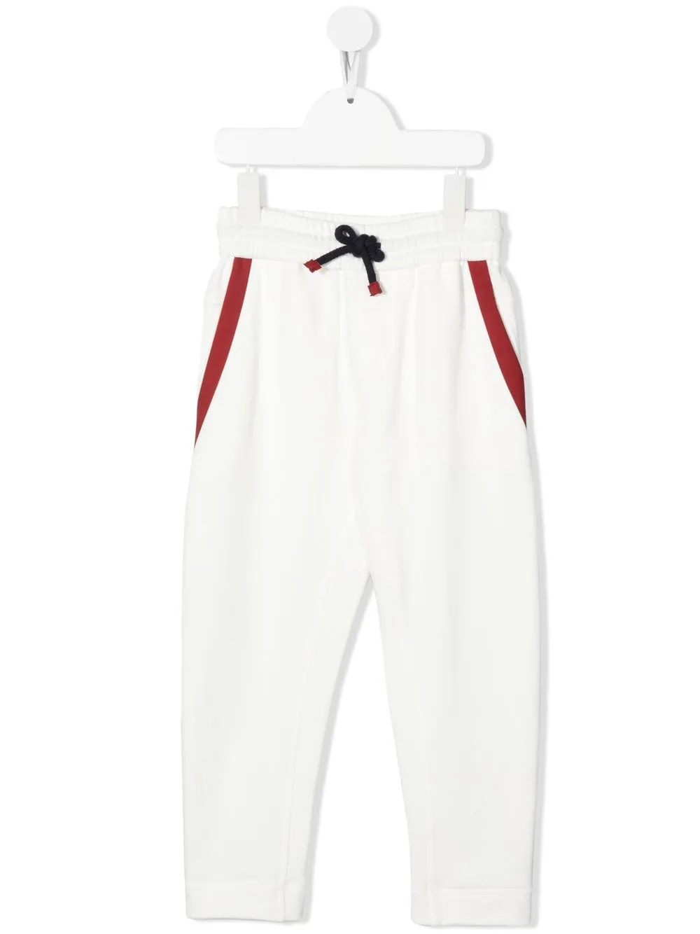 

Brunello Cucinelli Kids joggers con cordones en la pretina - Blanco