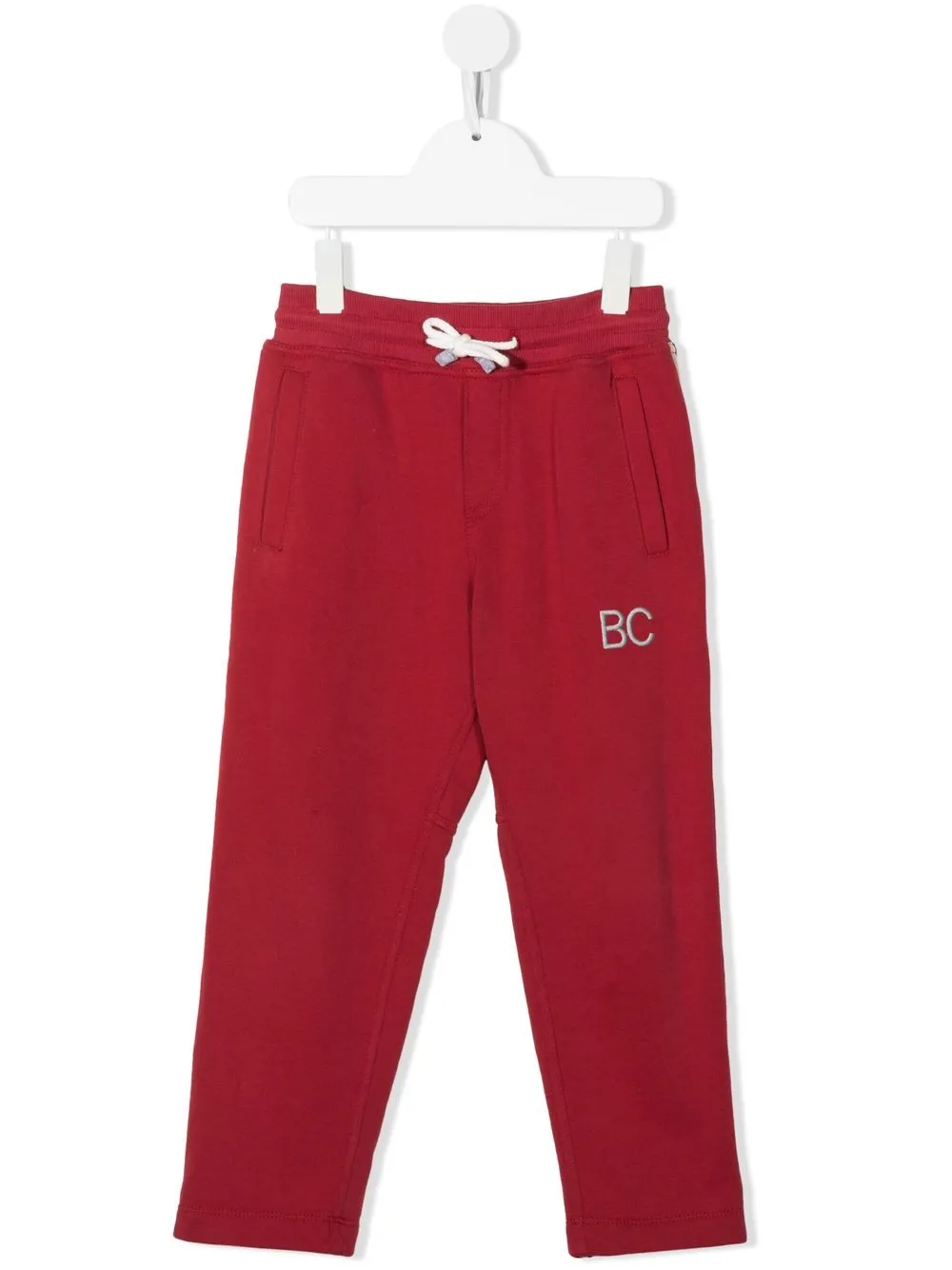 

Brunello Cucinelli Kids pants con logo bordado - Rojo