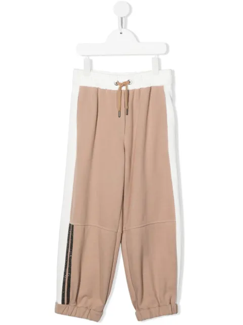 Brunello Cucinelli Kids colour-block tapered joggers