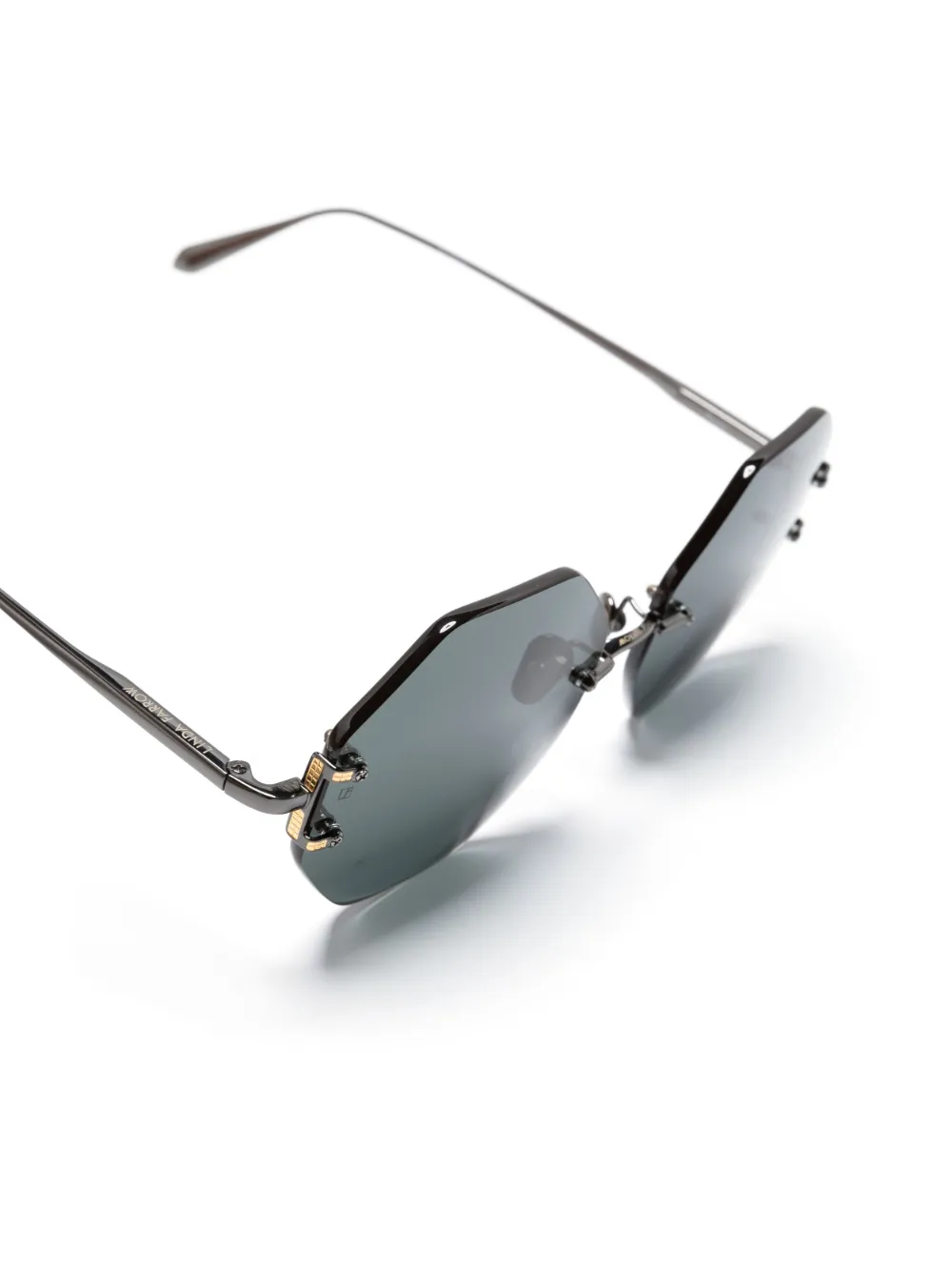 Linda Farrow Arua Hexagonal-frame Sunglasses in Grey, view 3