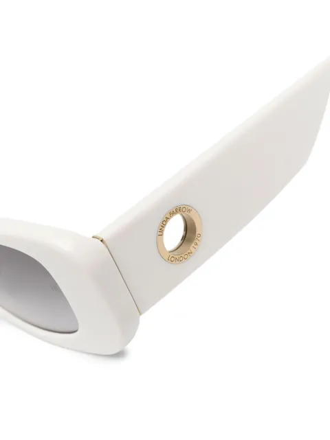 Linda Farrow eyelet-embellished oval-frame sunglasses LFL1117C3SUN - 2
