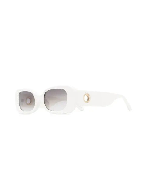 Linda Farrow eyelet-embellished oval-frame sunglasses LFL1117C3SUN - 1