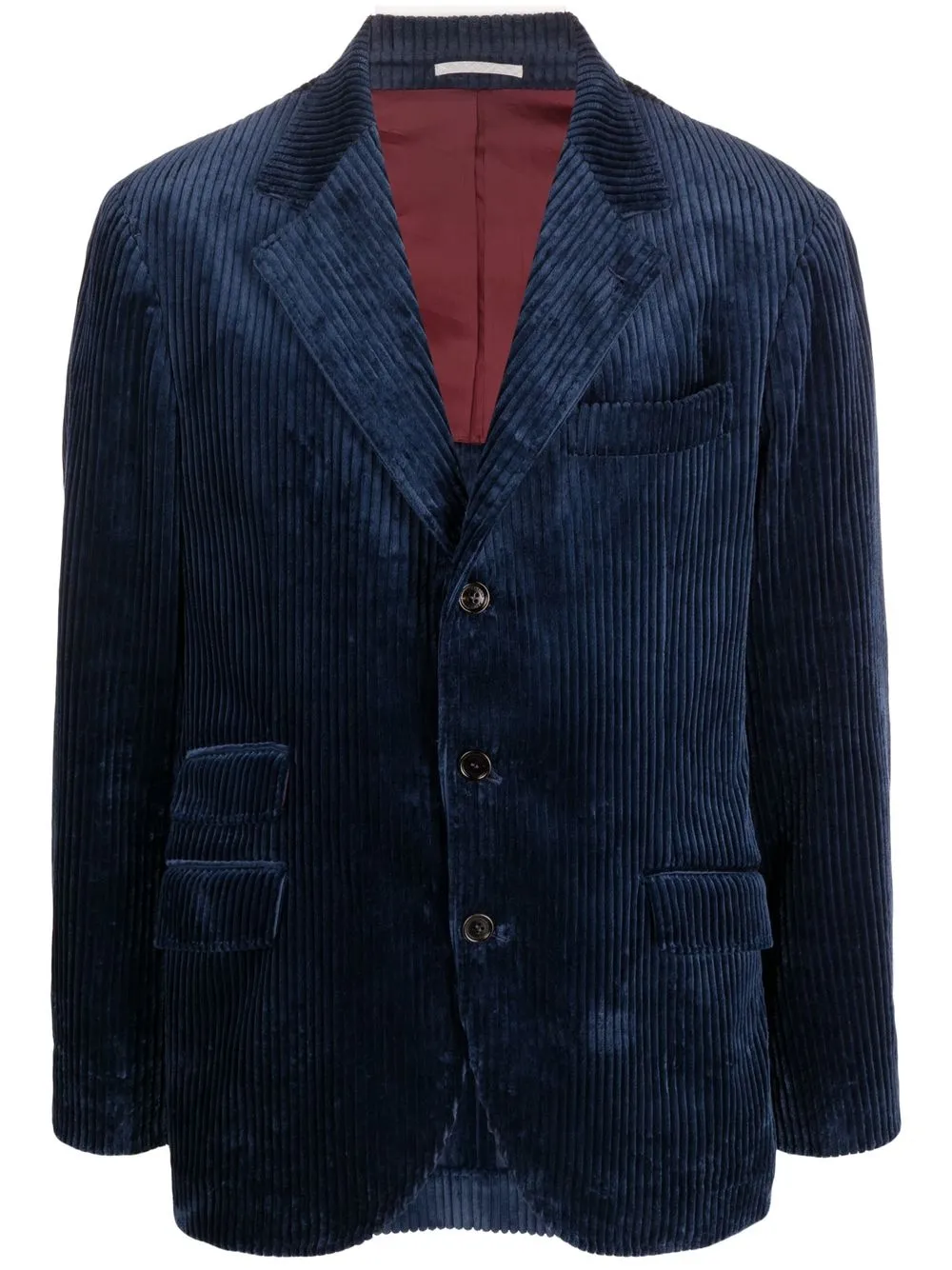 Brunello Cucinelli Jack met enkele rij knopen Blauw