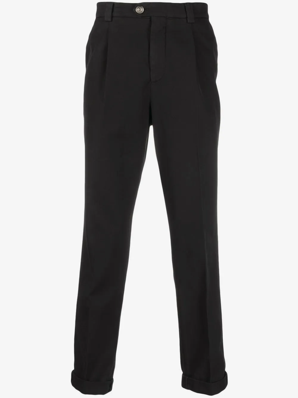 Brunello Cucinelli cropped cotton trousers | Black | Image 1