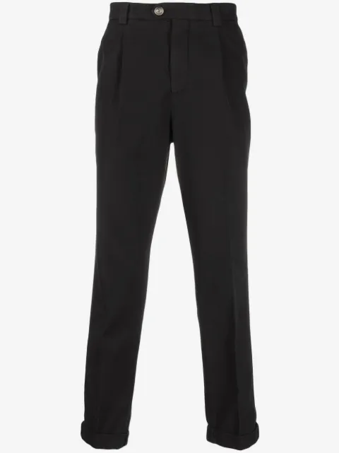 Brunello Cucinelli cropped cotton trousers