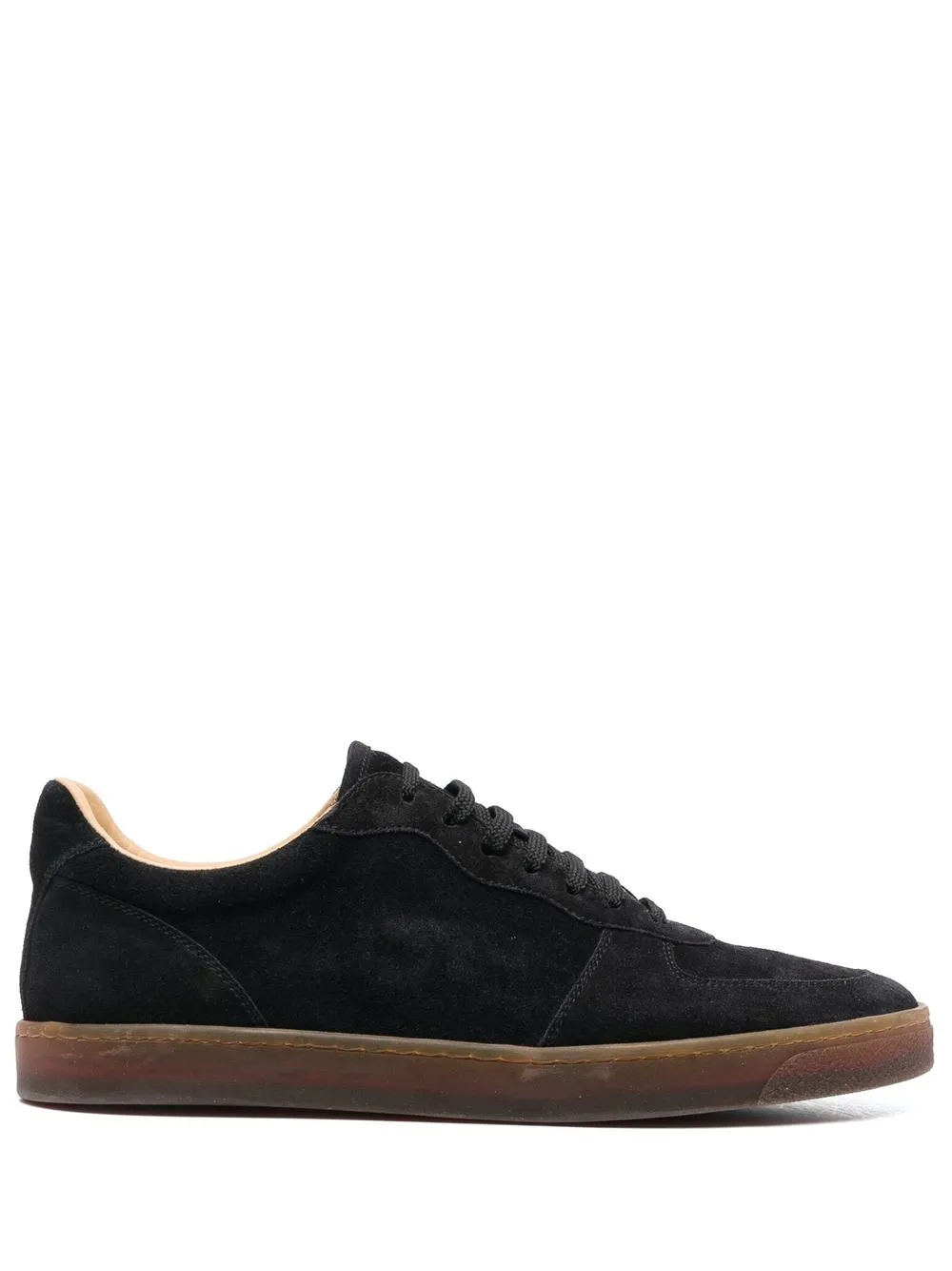 Brunello Cucinelli tenis con logo estampado - Negro