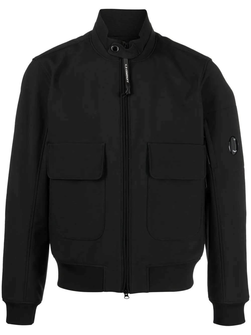 

C.P. Company chamarra bomber con detalle de lentes - Negro