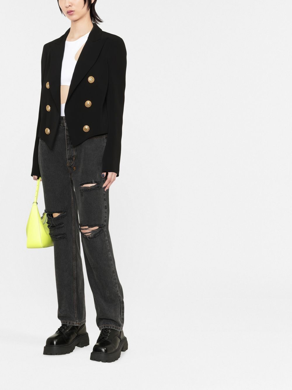 Balmain Jack met puntige revers - Zwart