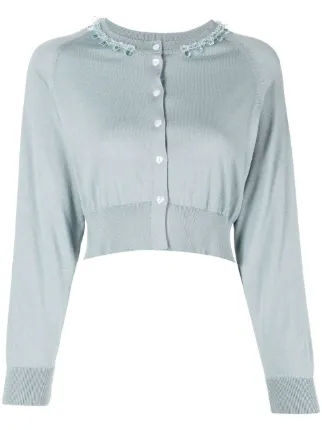 Simone Rocha bead-embellished Cropped Cardigan - Farfetch