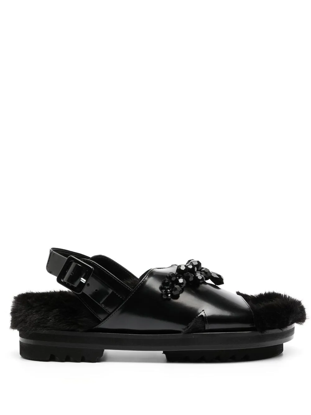 

Simone Rocha sandalias Low Trek Heart - Negro