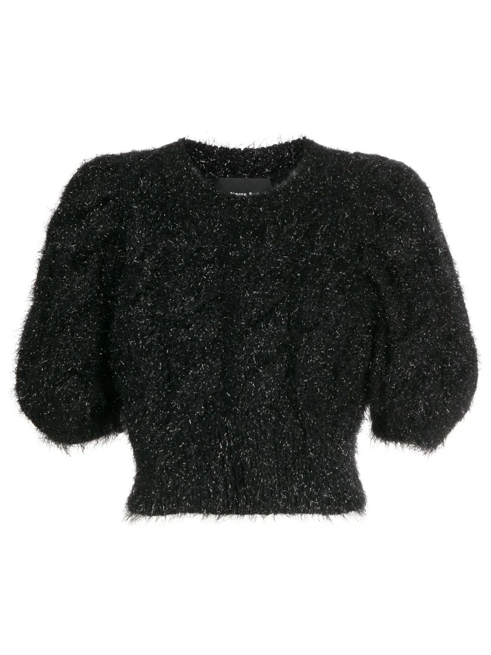 

Simone Rocha Tinsel puff sleeve jumper - Black