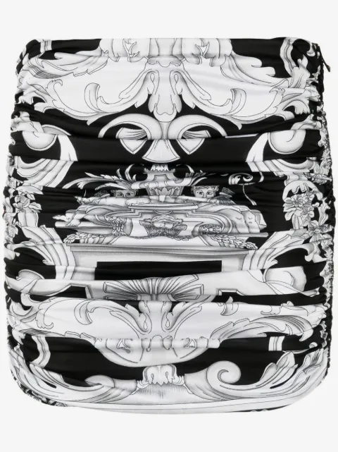 Versace Baroque-print mini skirt