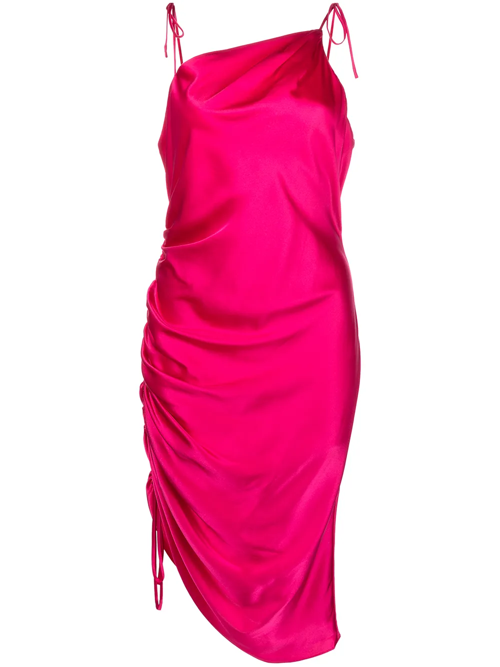 

Cinq A Sept Regine ruched silk midi dress - Pink