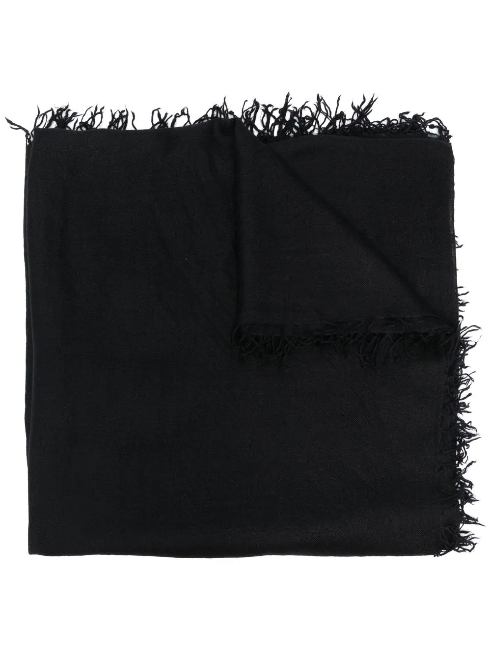 

Faliero Sarti cashmere-silk fringed scarf - Black