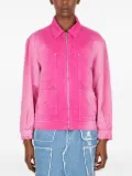 Lourdes zip-front long-sleeves jacket - Pink