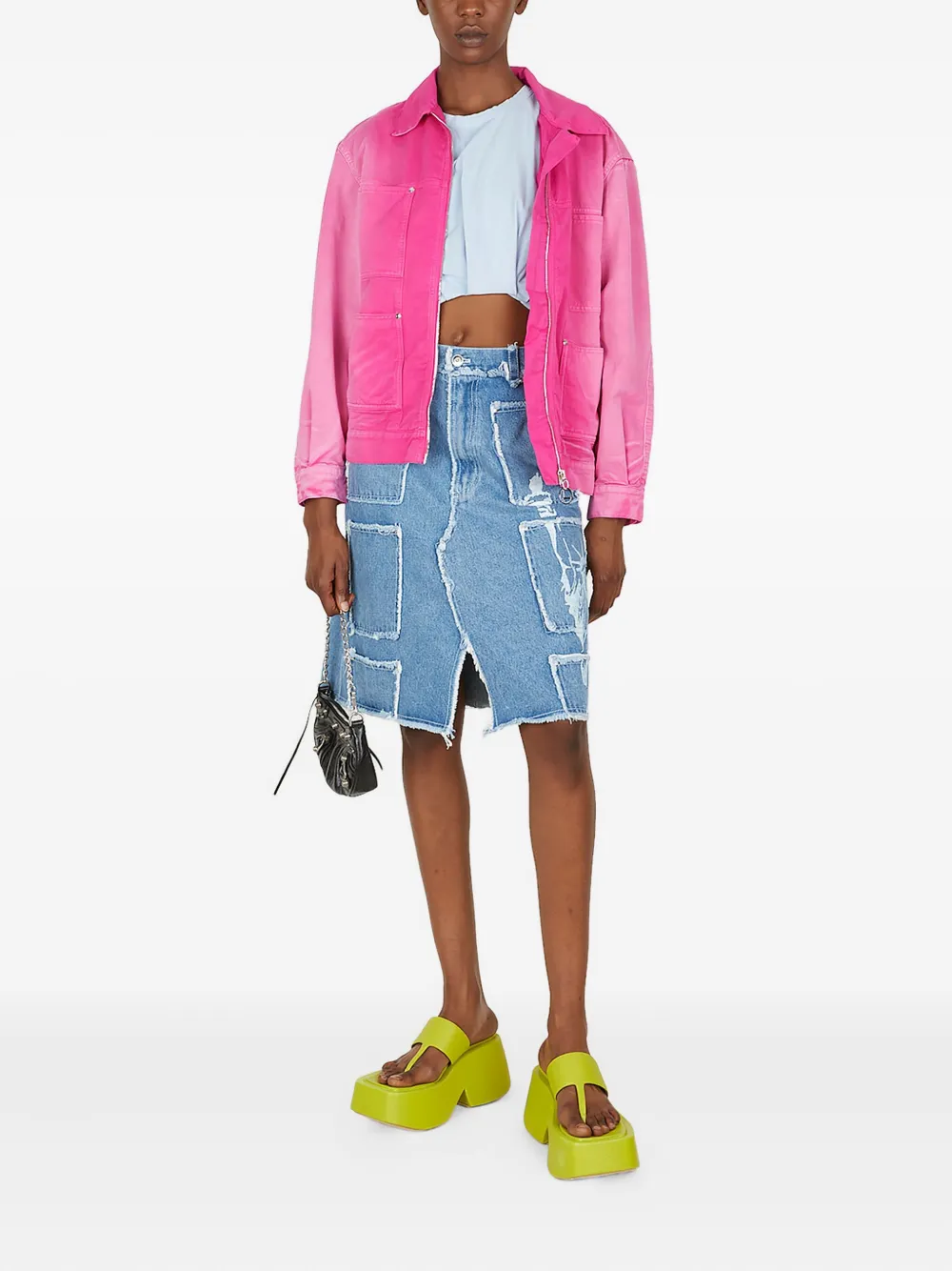 Lourdes  zip-front long-sleeves jacket | Denim Jackets | Image 2