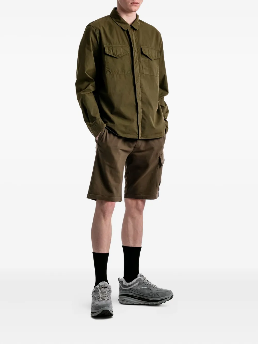 C.P. Company flap-pockets long-sleeves shirt - Groen