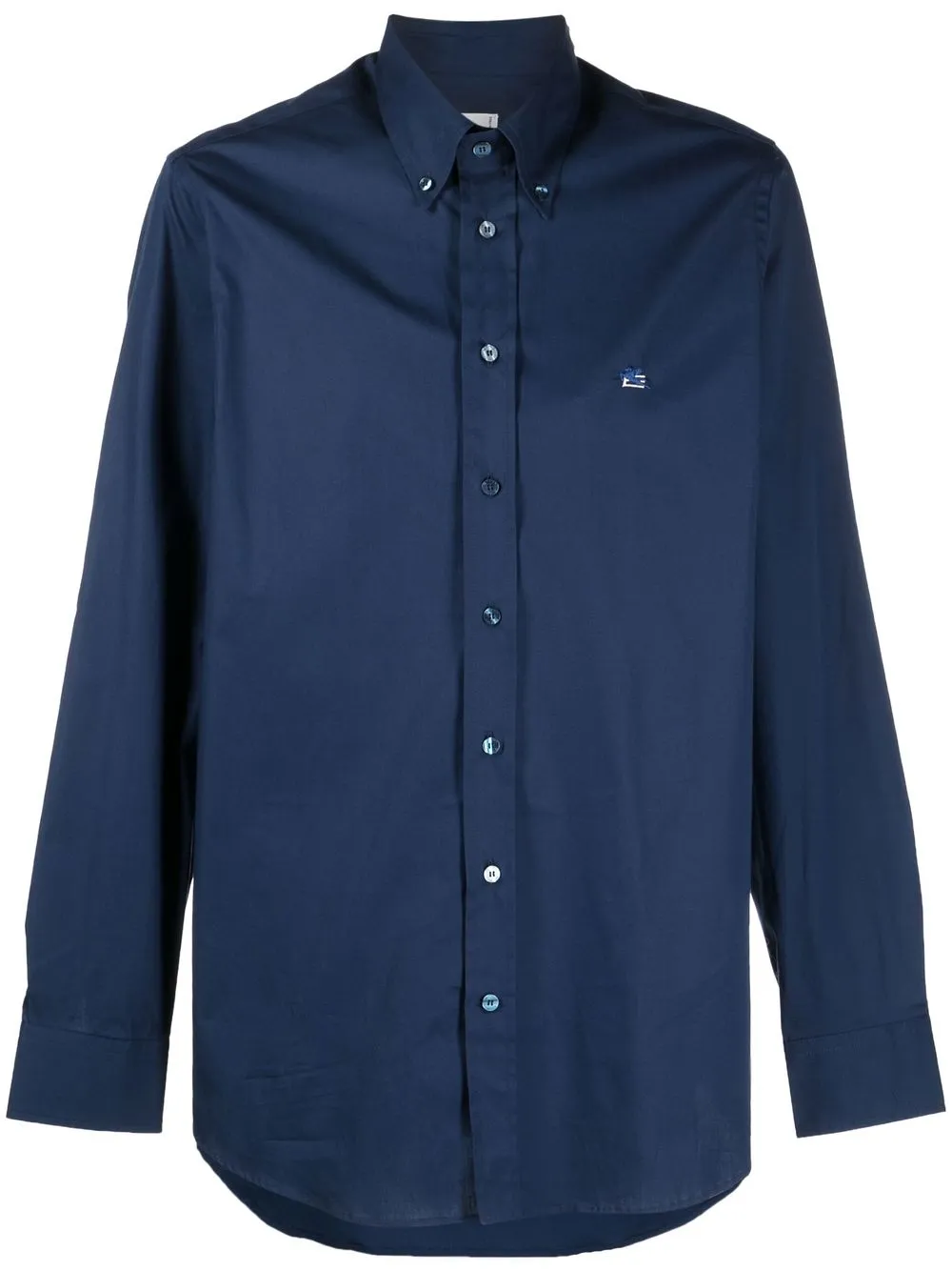 

ETRO embroidered-logo button-down shirt - Blue