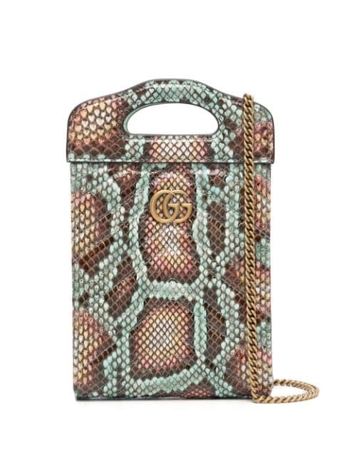 Gucci python-effect shoulder bag