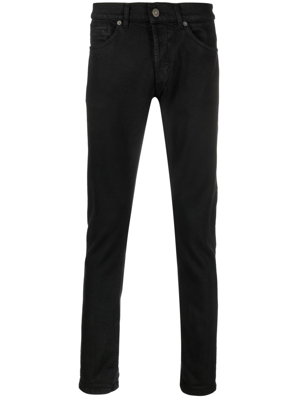 Shop Dondup Low-rise Slim-fit Jeans In Schwarz