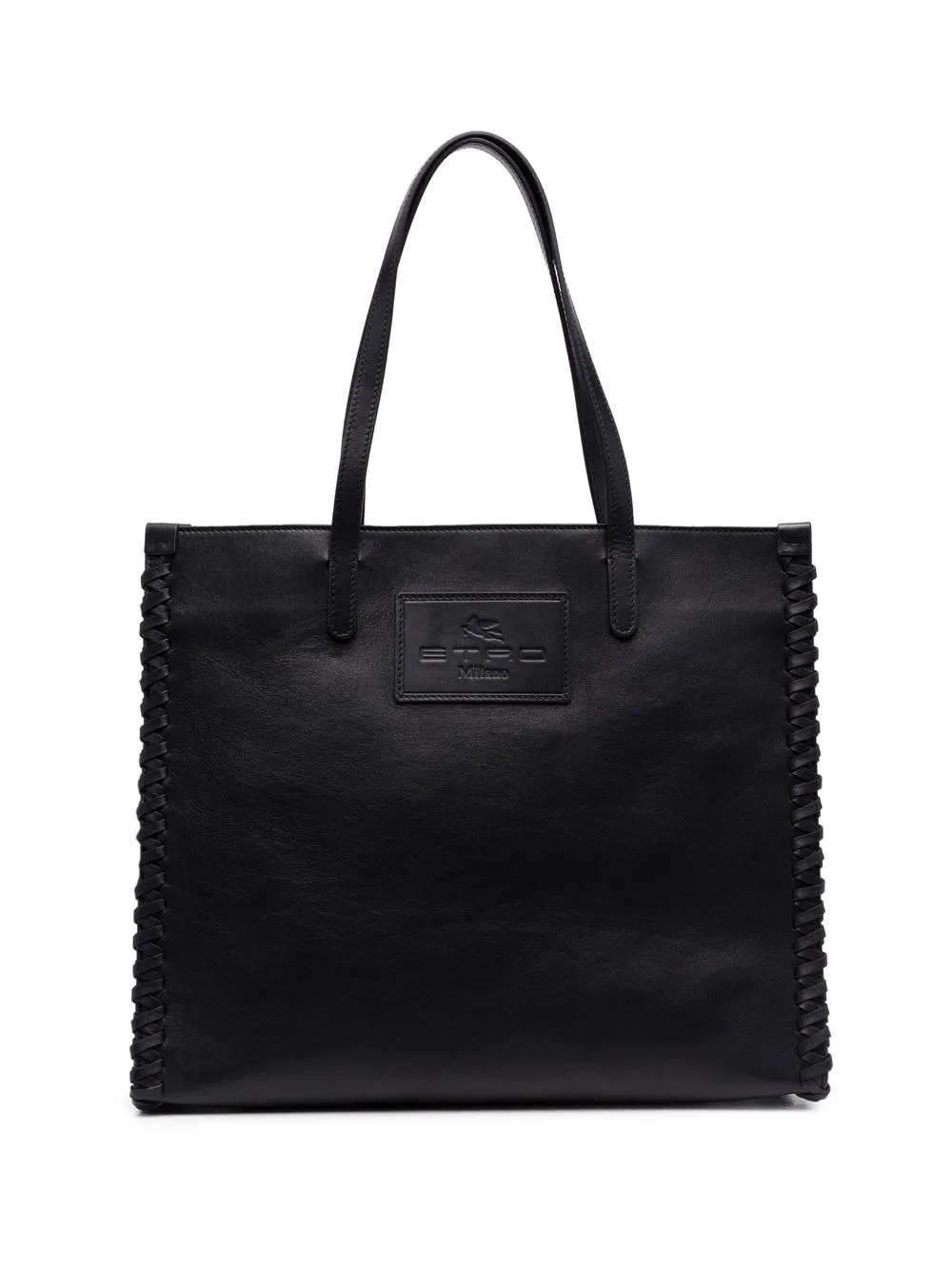 

ETRO tote con parche del logo - Negro