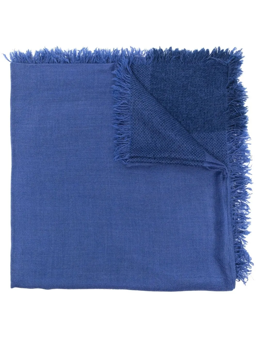 

Faliero Sarti frayed-hem scarf - Blue